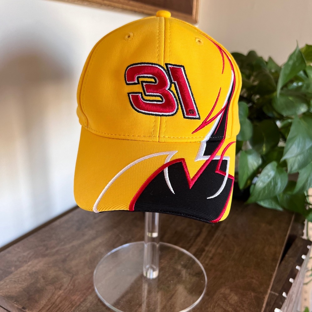 Ryan Newman 31 RCA NASCAR Chase Authentics Hat Cap Racing Yellow Mens Casual